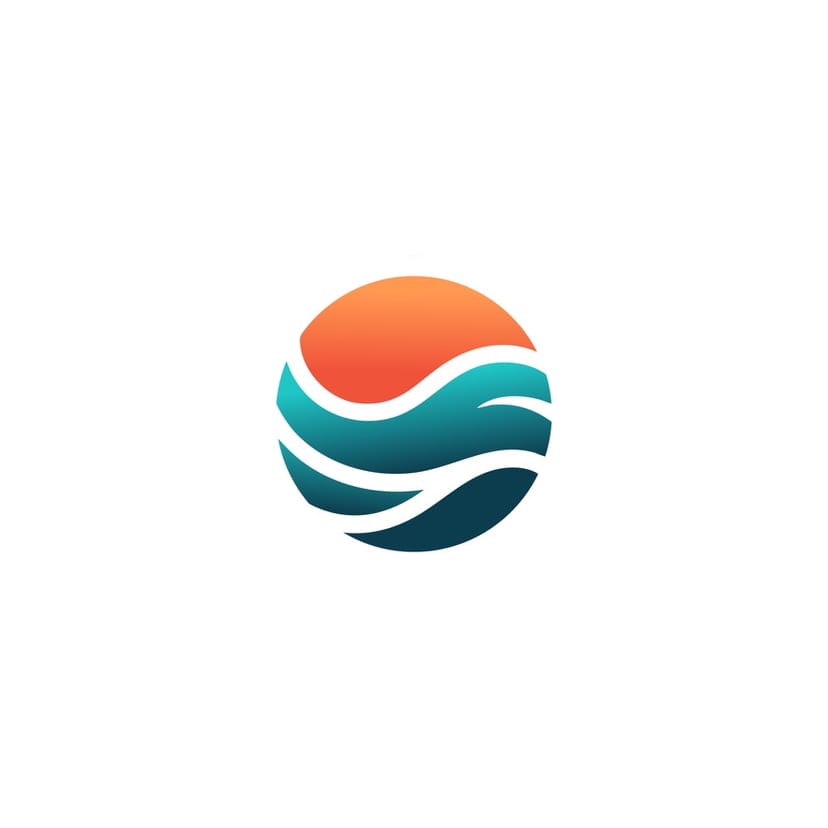 The OctaPulse mark: a circular logo with an orange sun setting into layered teal and dark blue waves