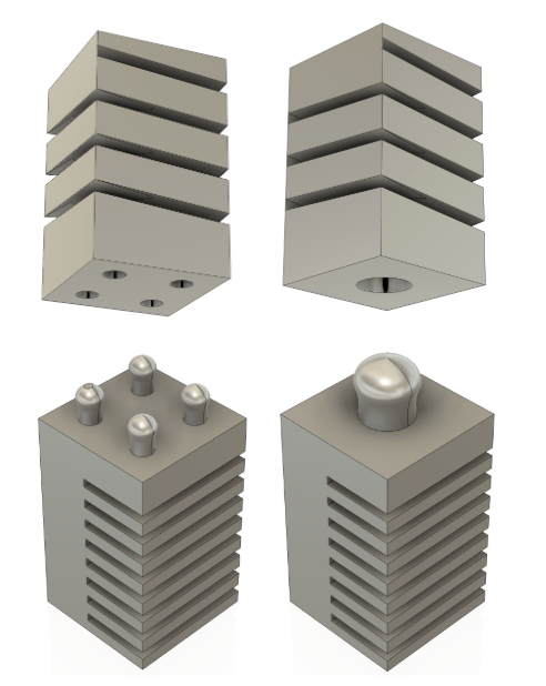 CAD iterations of the module geometry