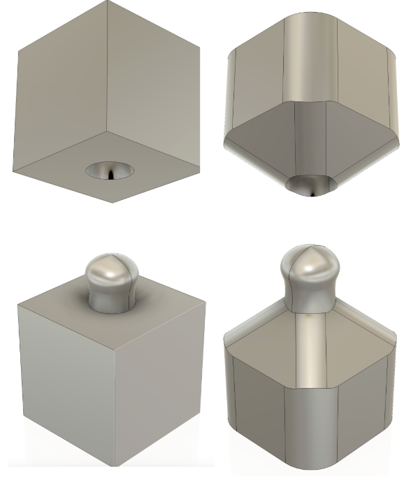Final CAD of the ball and socket modules